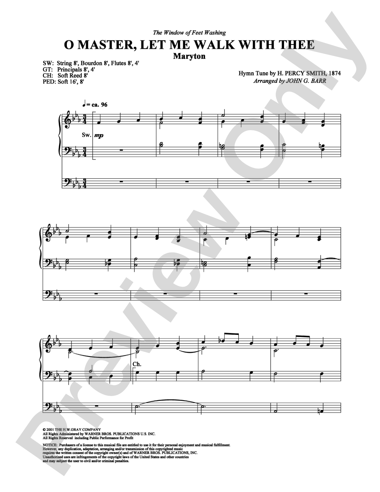 O Master, Let Me Walk With Thee: Organ Digital Sheet Music