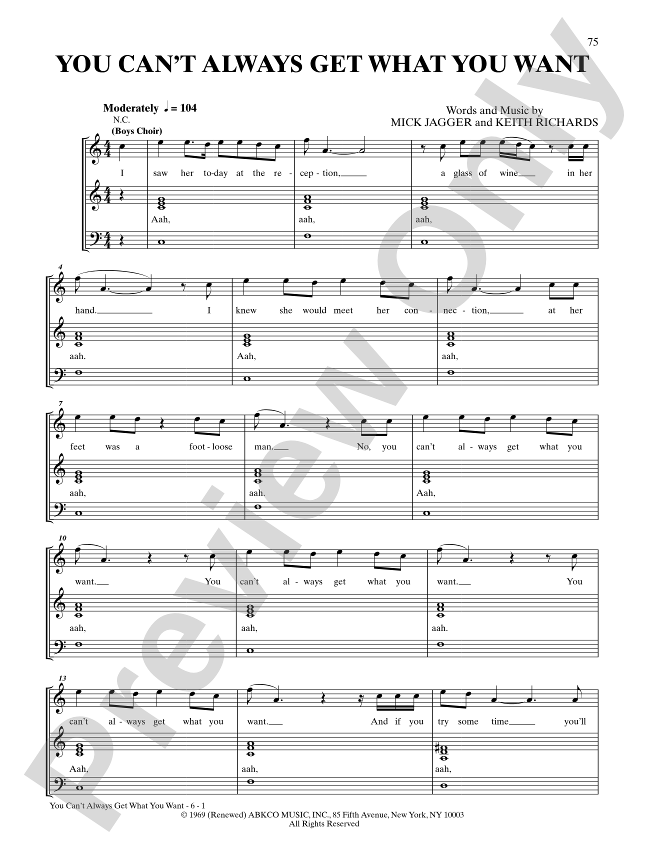You Can't Always Get What You Want: Bass TAB