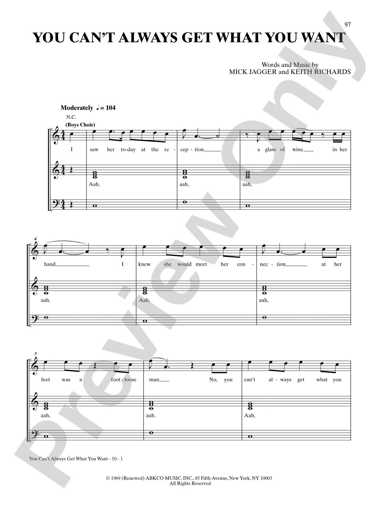 You Can't Always Get What You Want: Authentic Guitar TAB