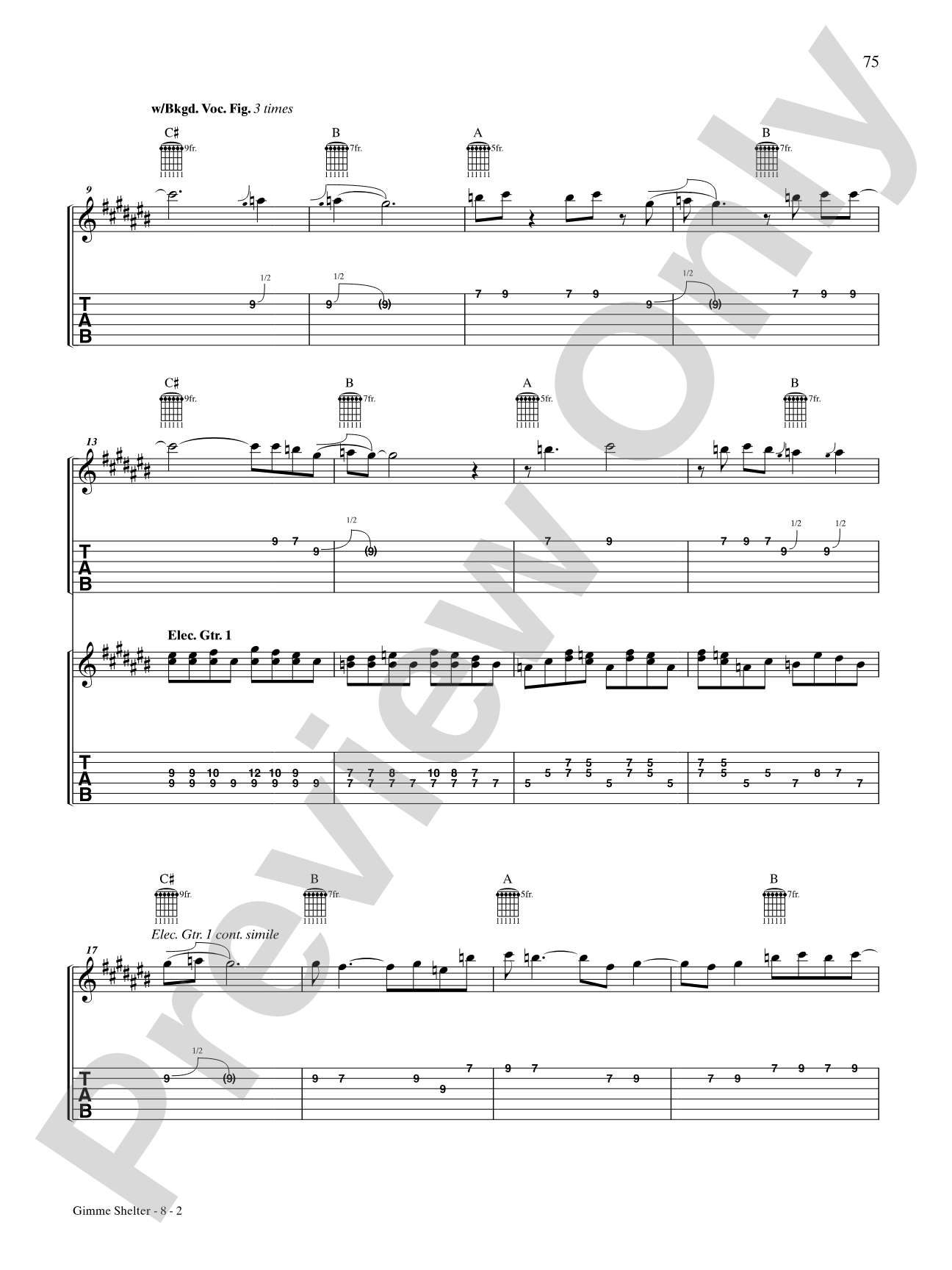 Gimme Shelter: Authentic Guitar TAB