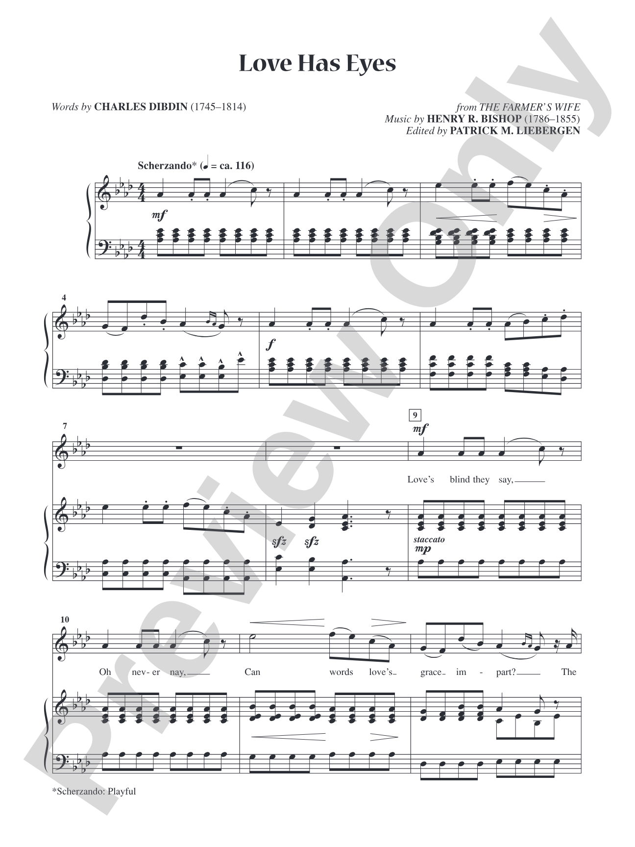 Love Has Eyes [High Voice]: Vocal