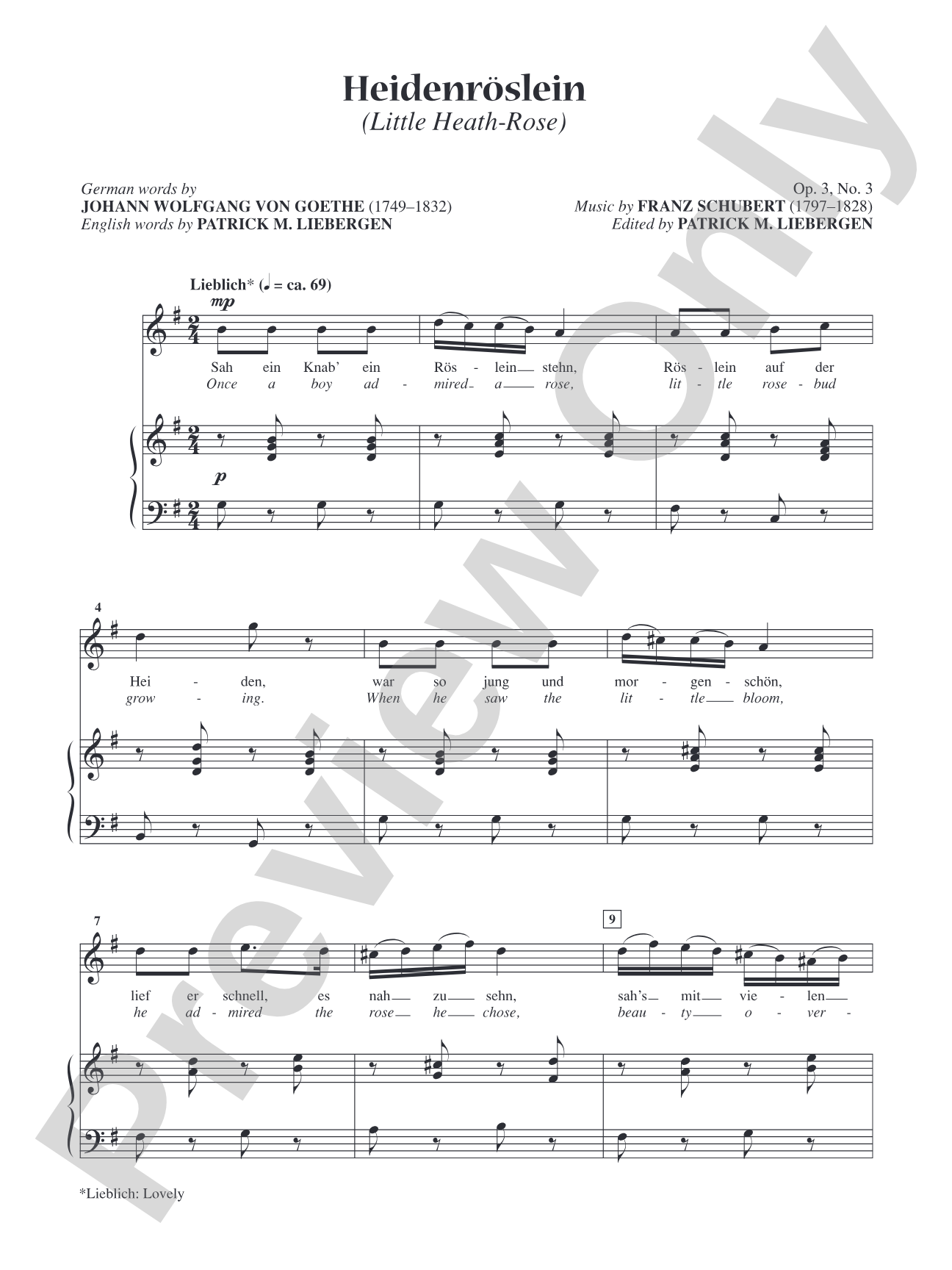 Heidenroslein [High Voice]: Vocal