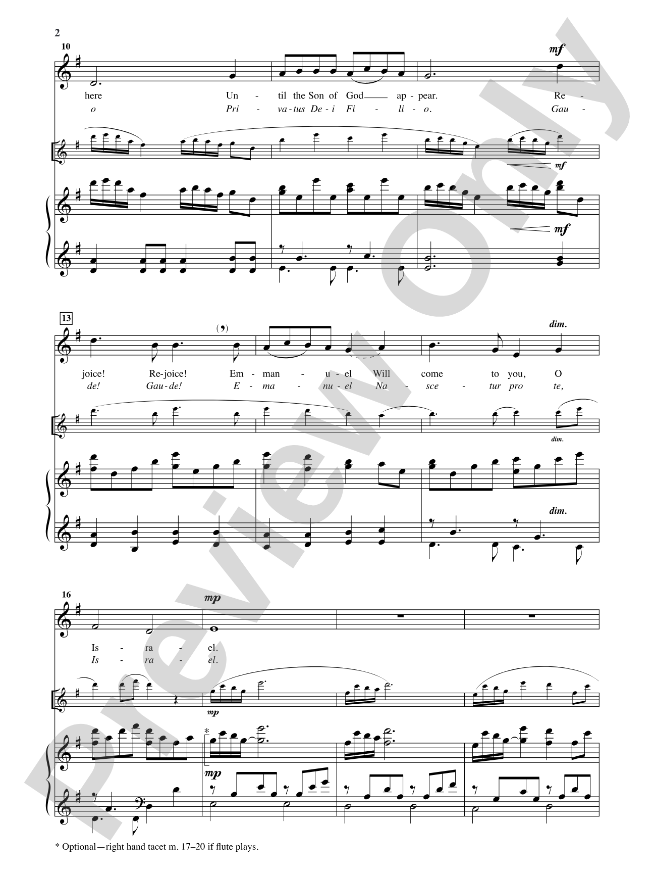 O Come, O Come, Emmanuel (Veni, Veni, Emanuel) [High Voice]: Vocal