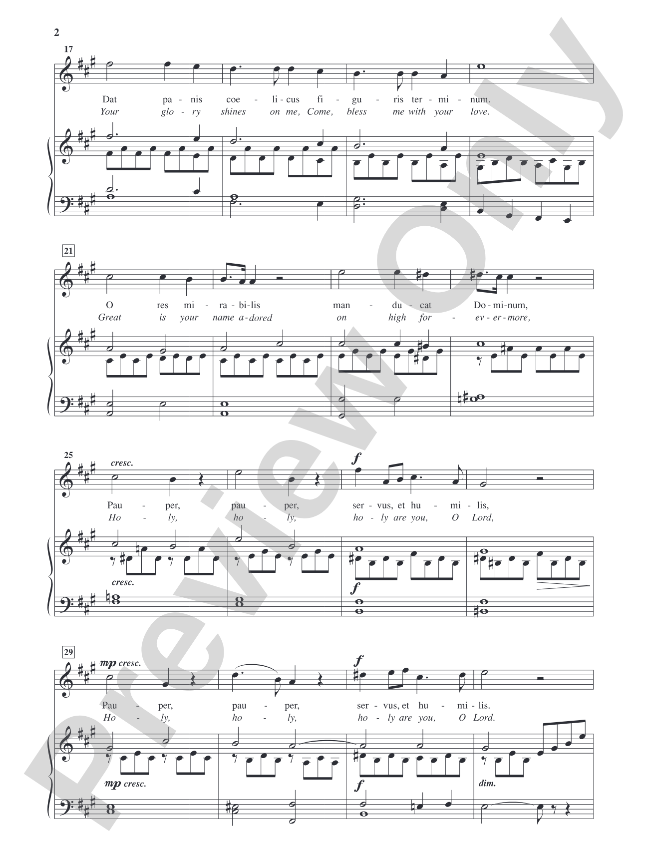 Panis Angelicus (O Lord, I Pray to Thee) [High Voice]: Vocal