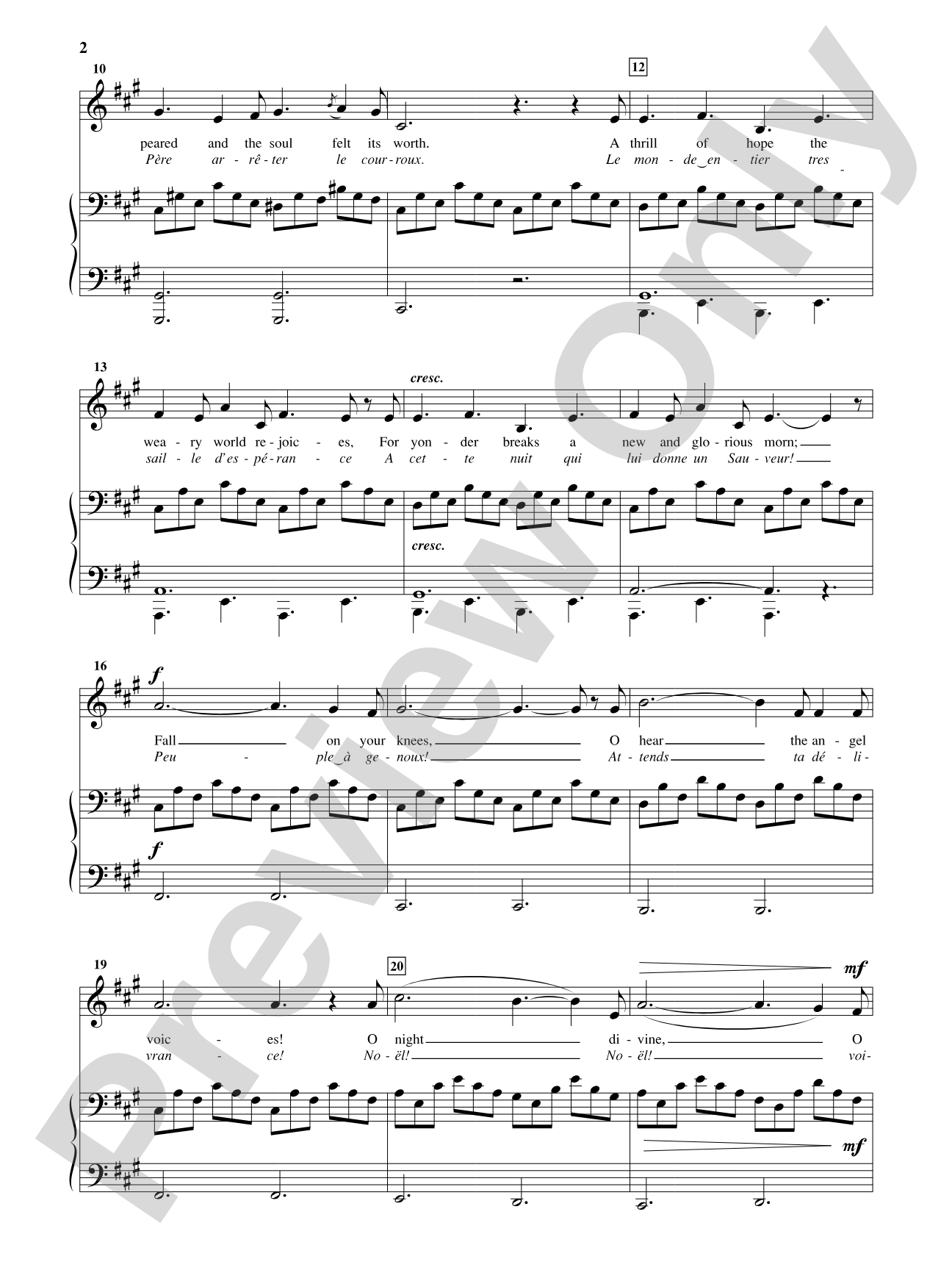 O Holy Night (Cantique De Noel) [Low Voice]: Vocal