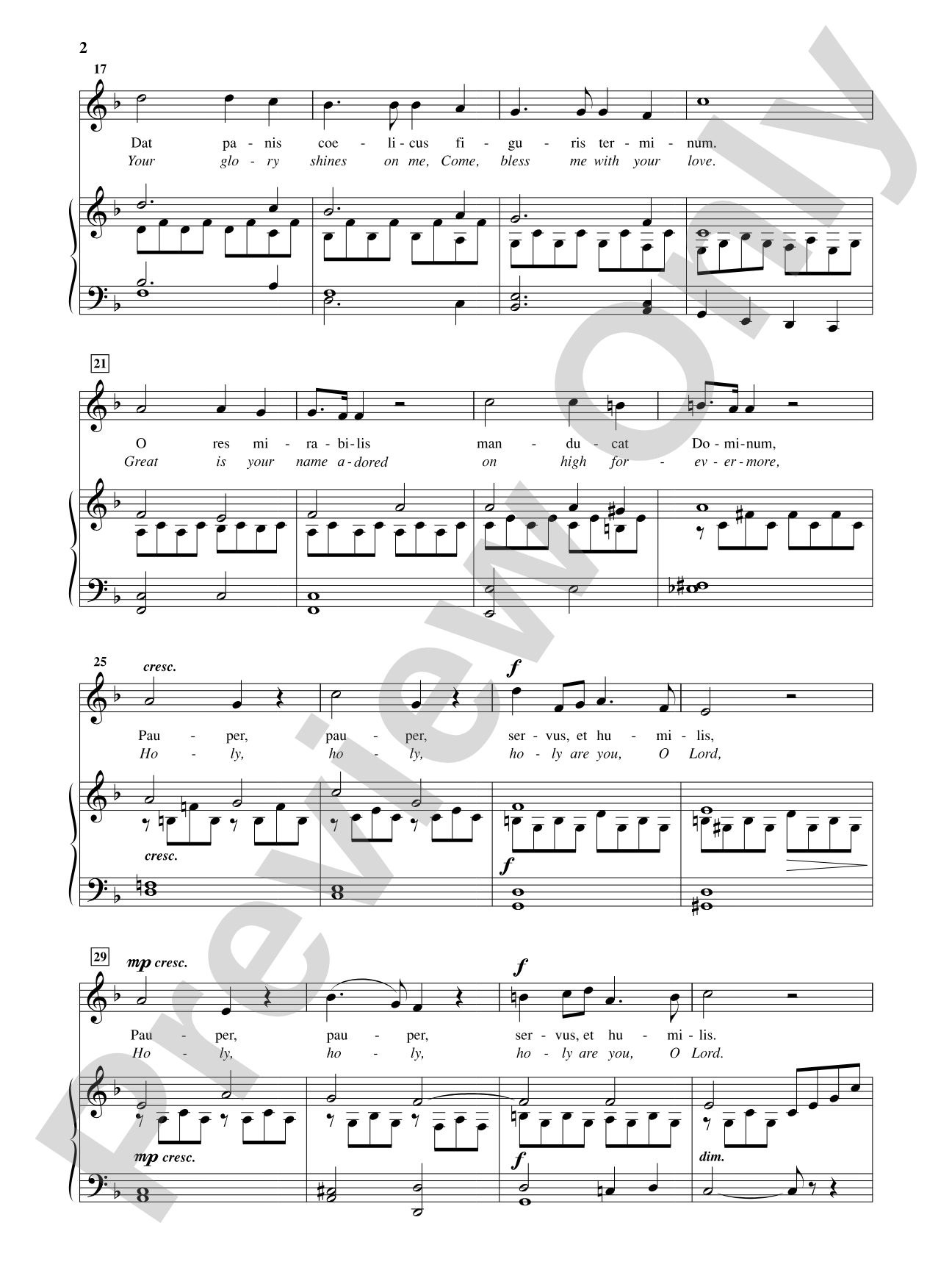 Panis Angelicus (O Lord, I Pray to Thee) [Low Voice]: Vocal