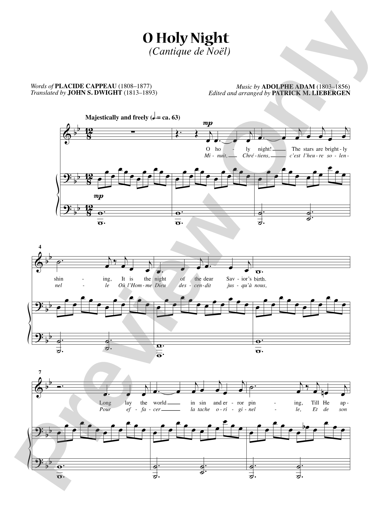 O Holy Night [Medium Voice]: Vocal