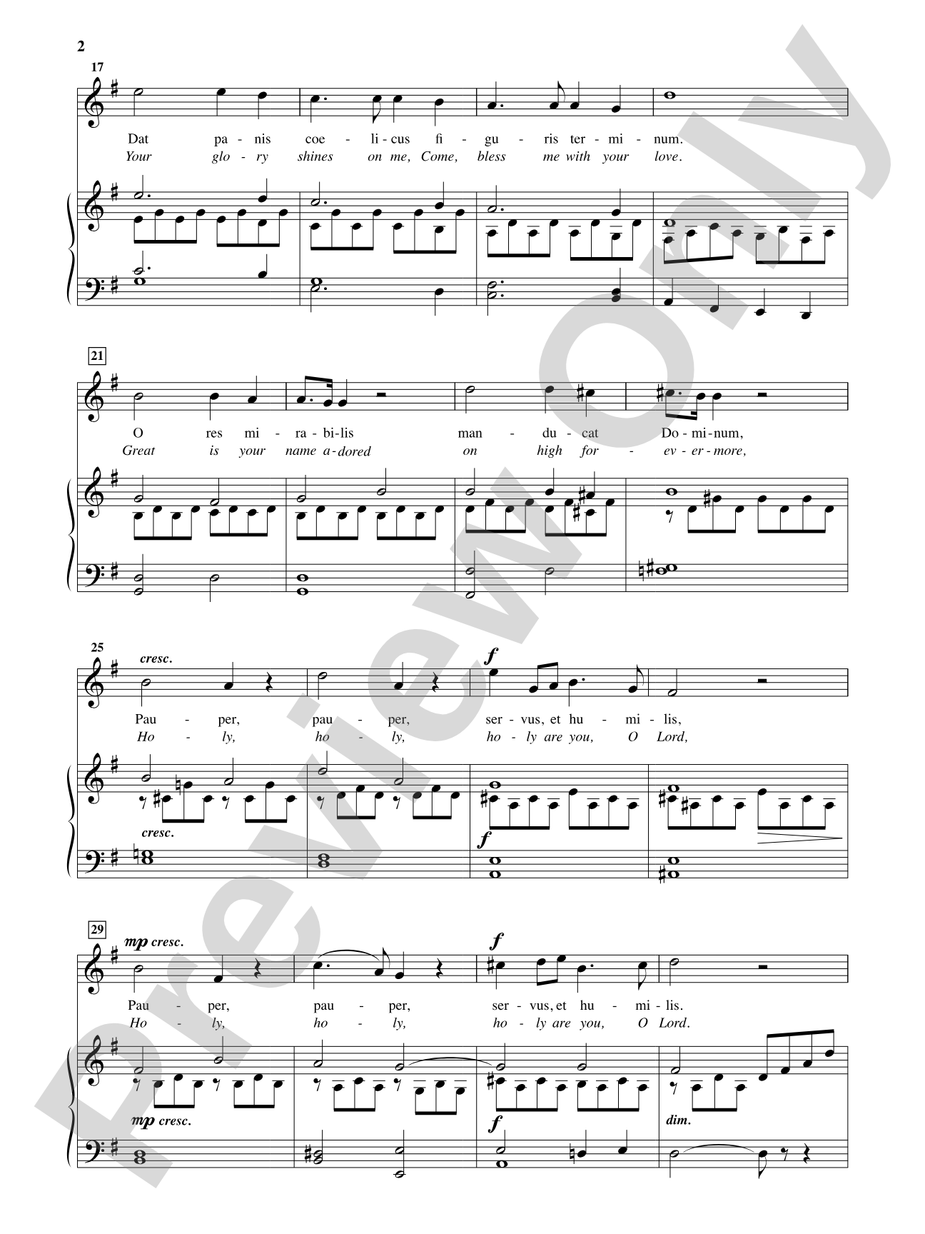 Panis Angelicus (O Lord, I Pray to Thee) [Medium Voice]: Vocal