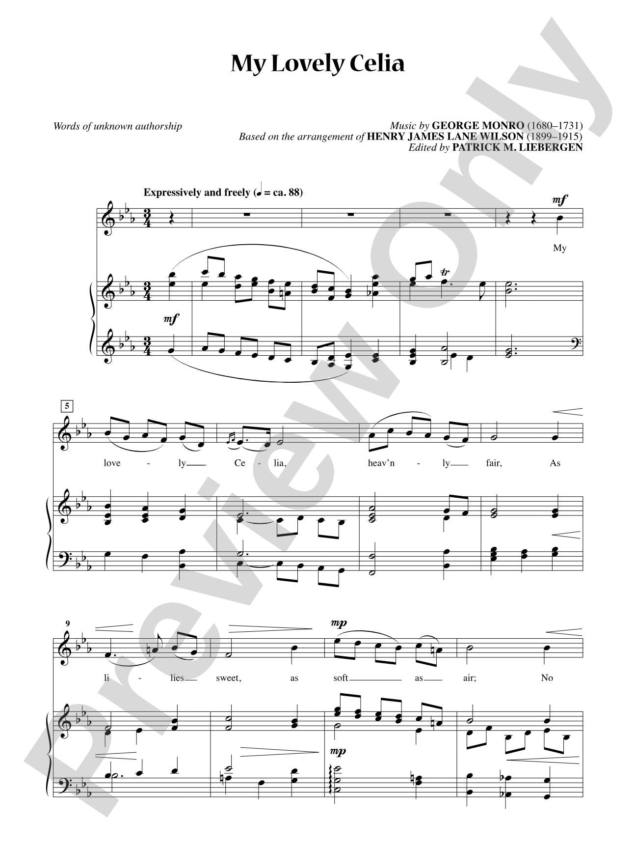 My Lovely Celia [Medium Voice]: Vocal
