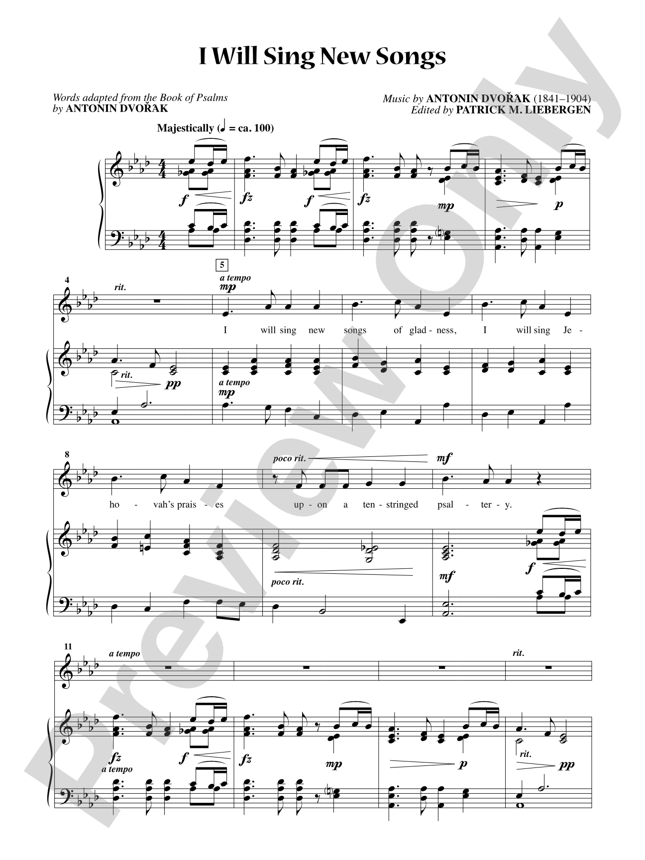 I Will Sing New Songs [Medium Voice]: Vocal