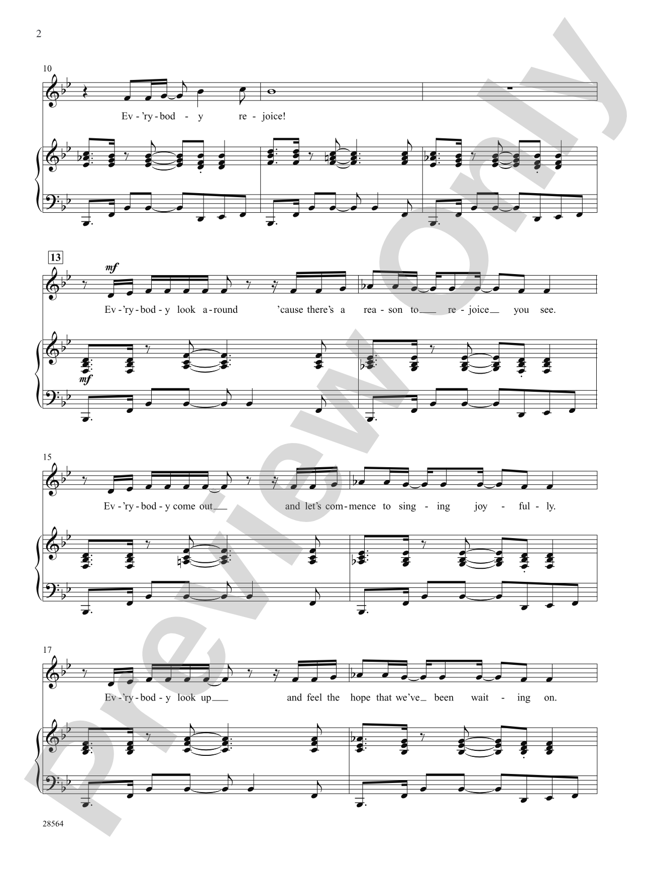 A Brand New Day (Everybody Rejoice) (From "the Wiz"): Piano/Vocal/Chords