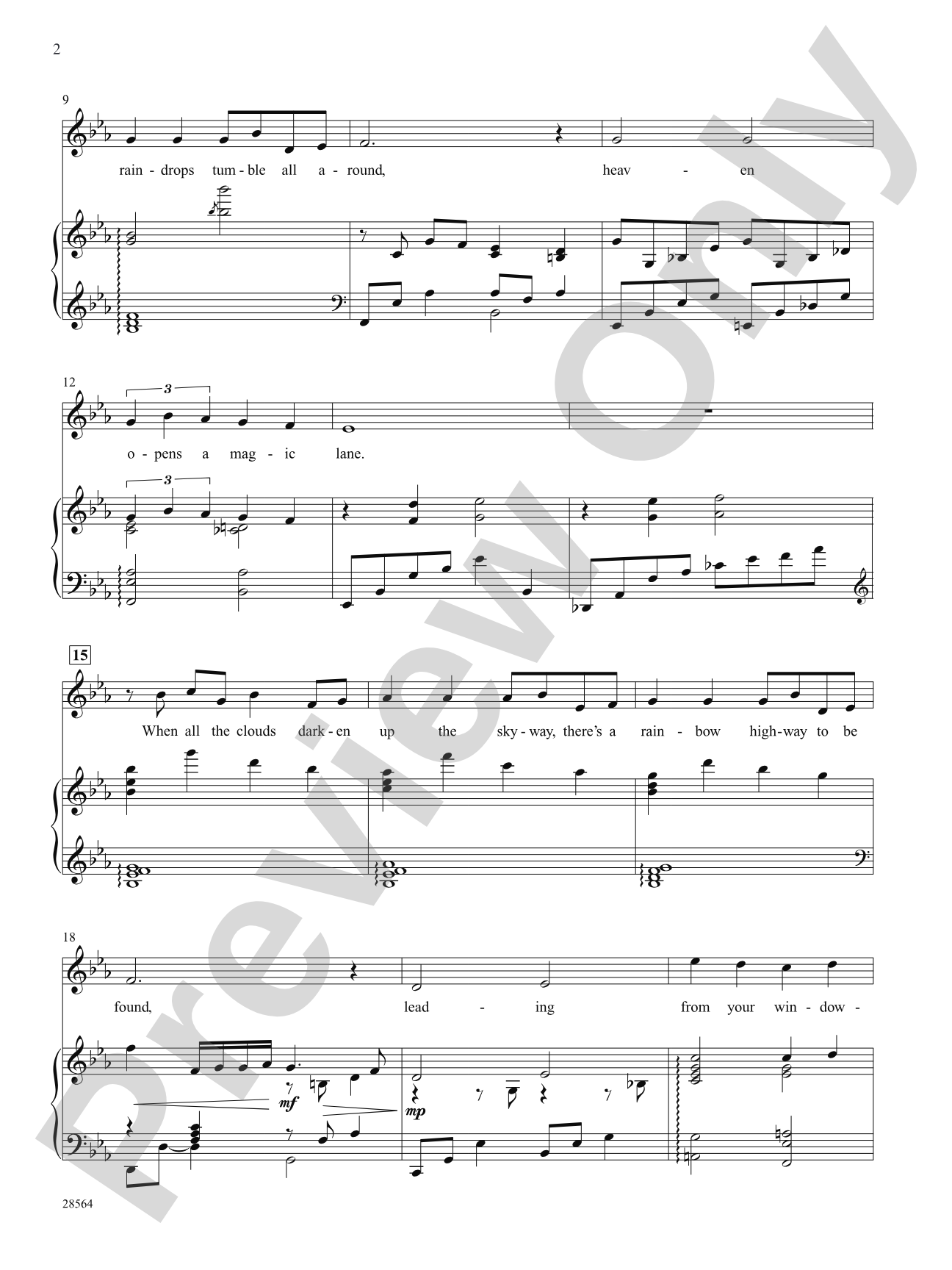 Over the Rainbow (From "the Wizard of Oz"): Piano/Vocal/Chords