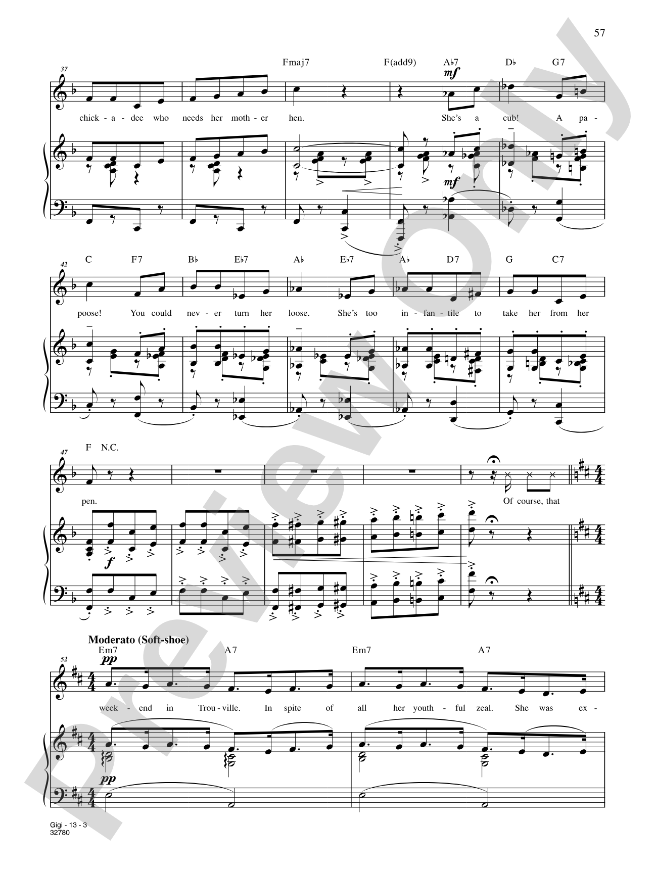 Gigi (From "Gigi"): Piano/Vocal/Chords