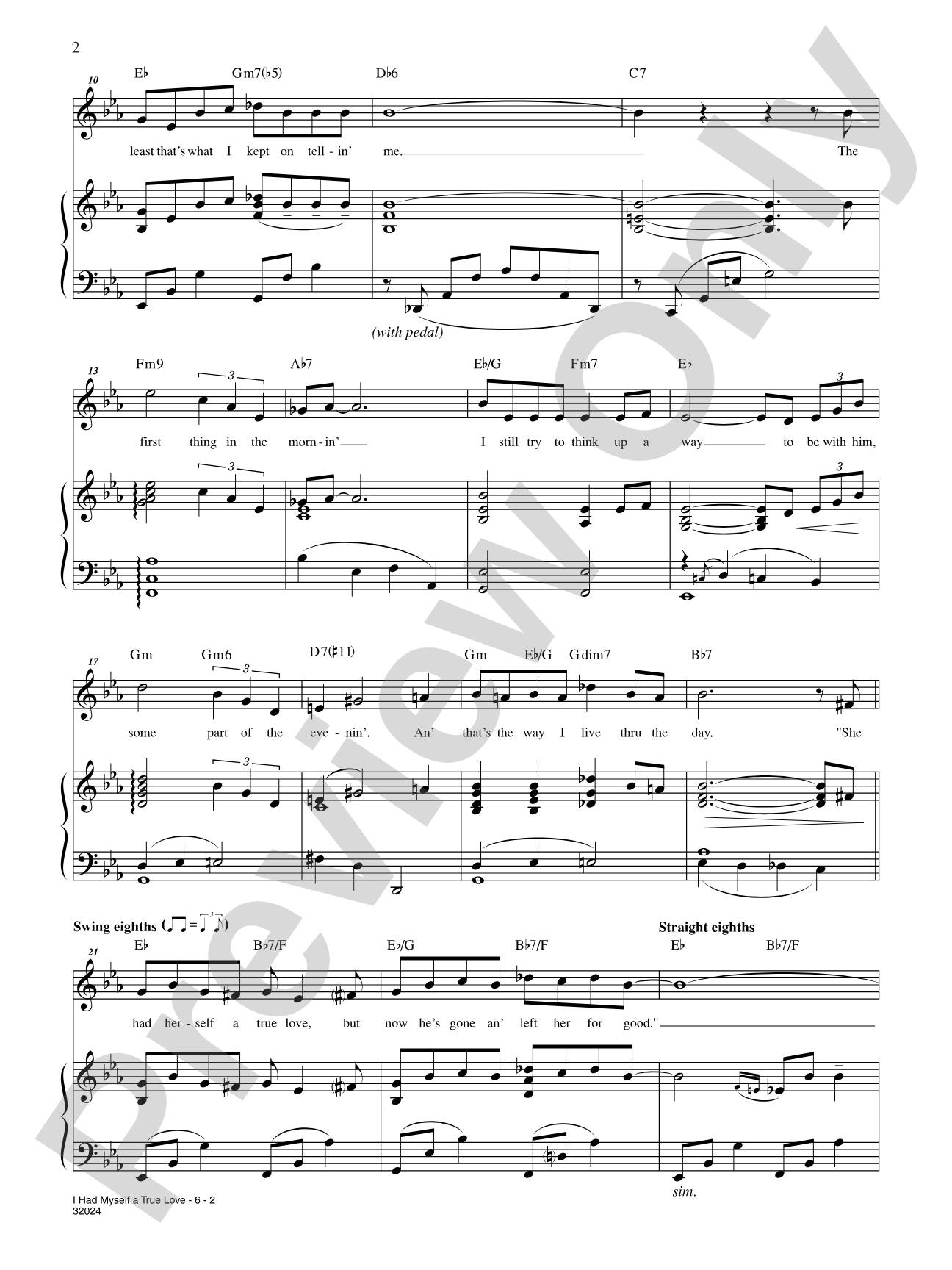 I Had Myself a True Love (From "St. Louis Woman"): Piano/Vocal/Chords
