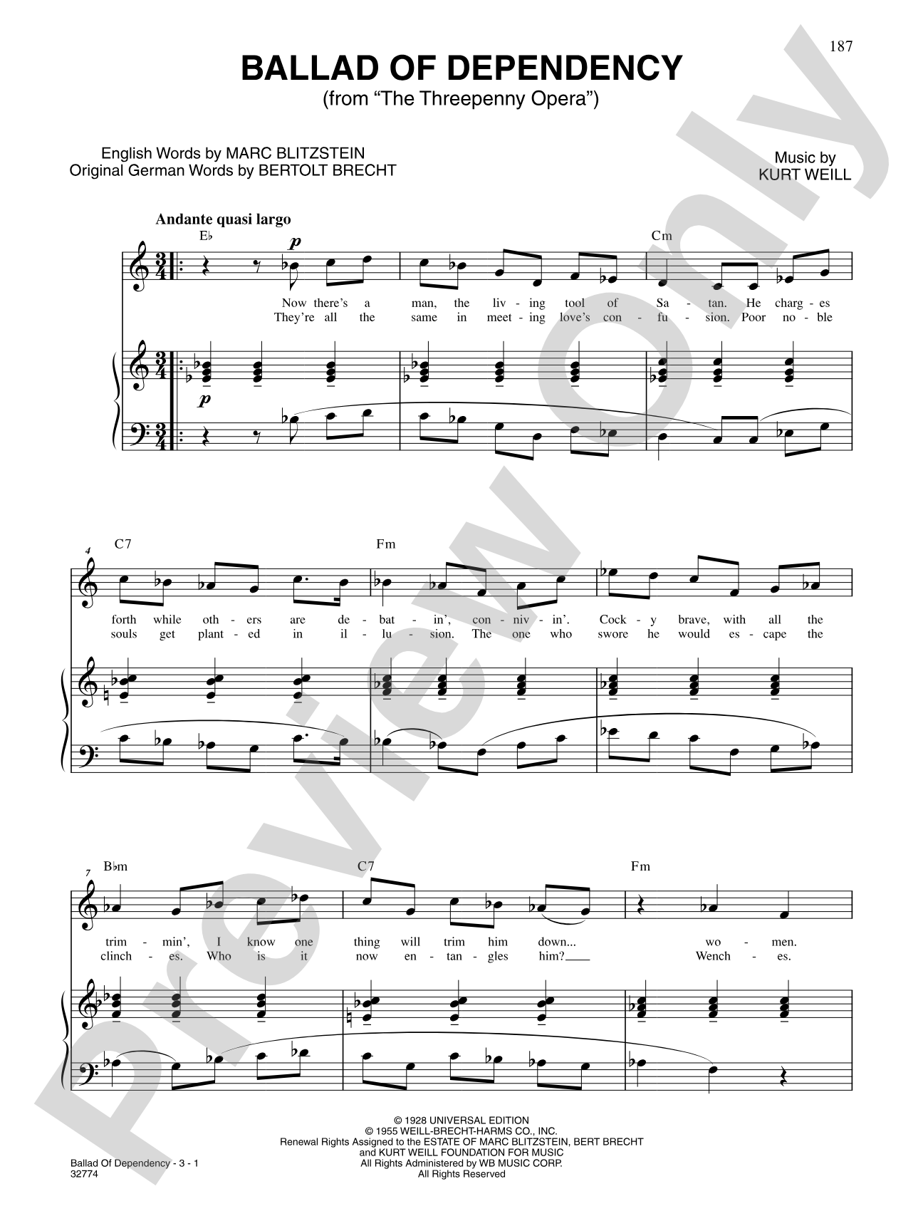 Ballad of Dependency: Piano/Vocal/Chords