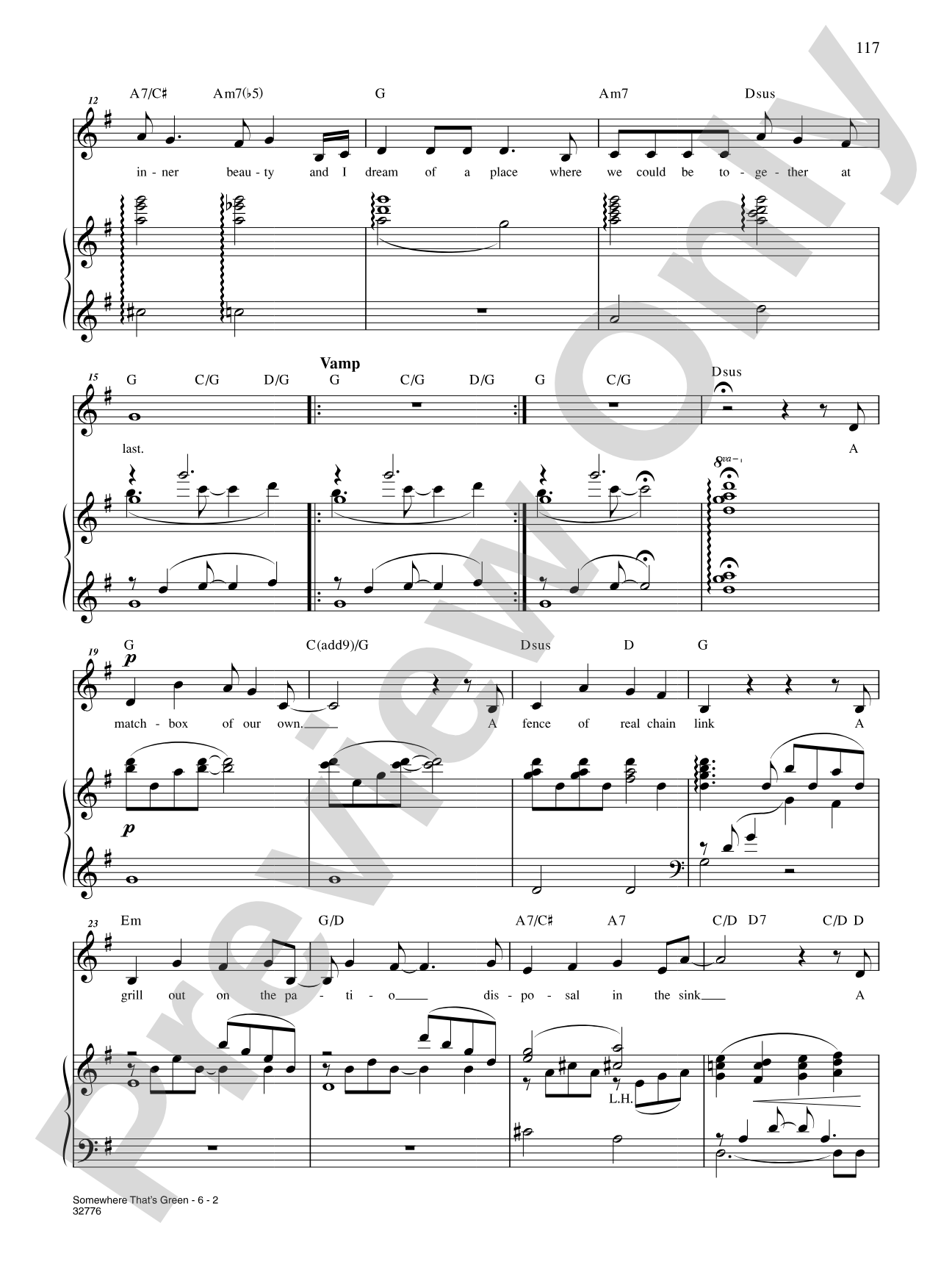Somewhere That's Green (From "Little Shop of Horrors"): Piano/Vocal/Chords