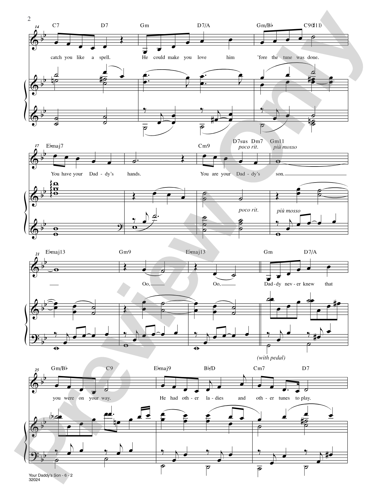 Your Daddy's Son (From "Ragtime"): Piano/Vocal/Chords