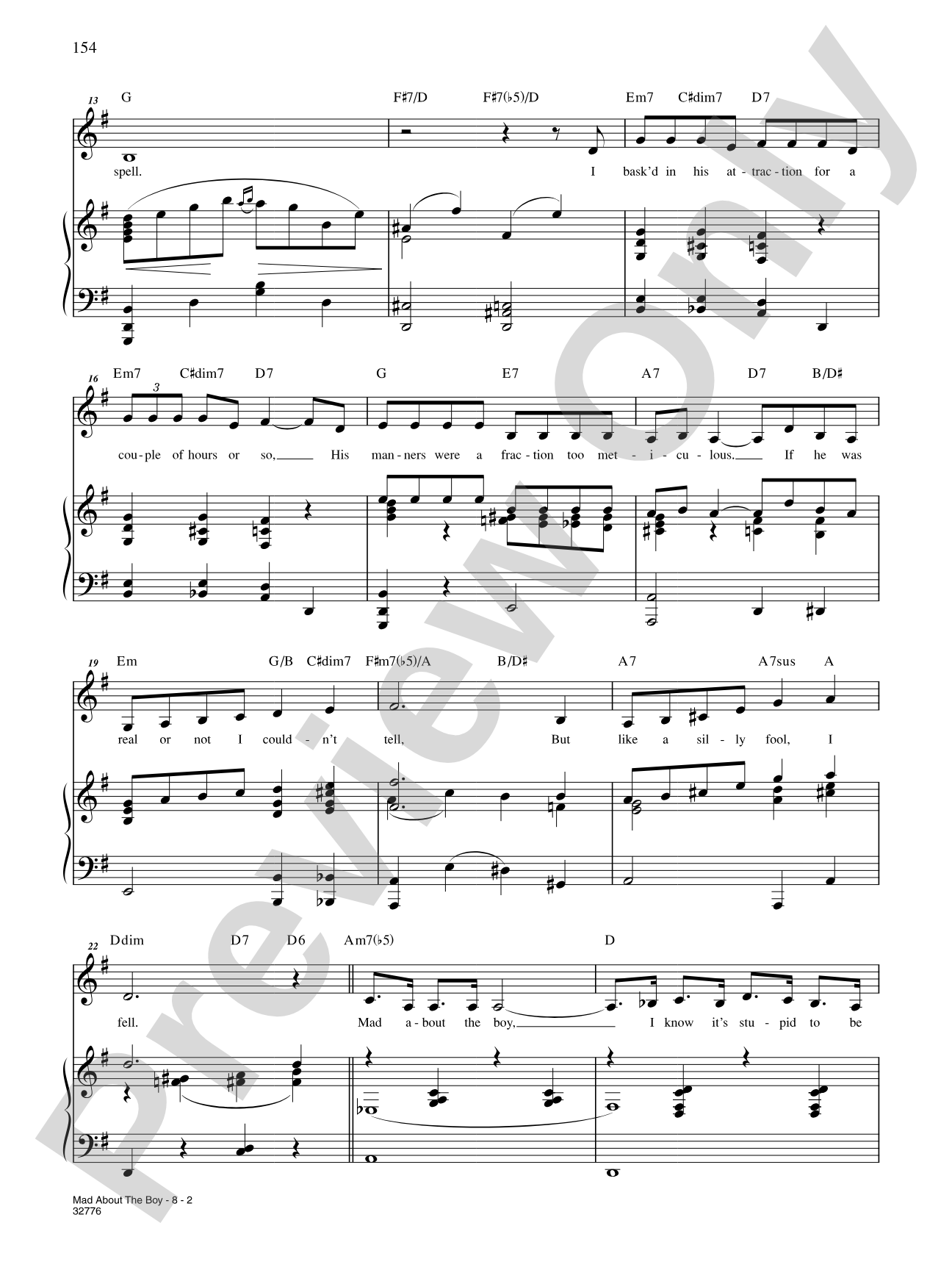 Mad About the Boy (From "Words and Music"): Piano/Vocal/Chords