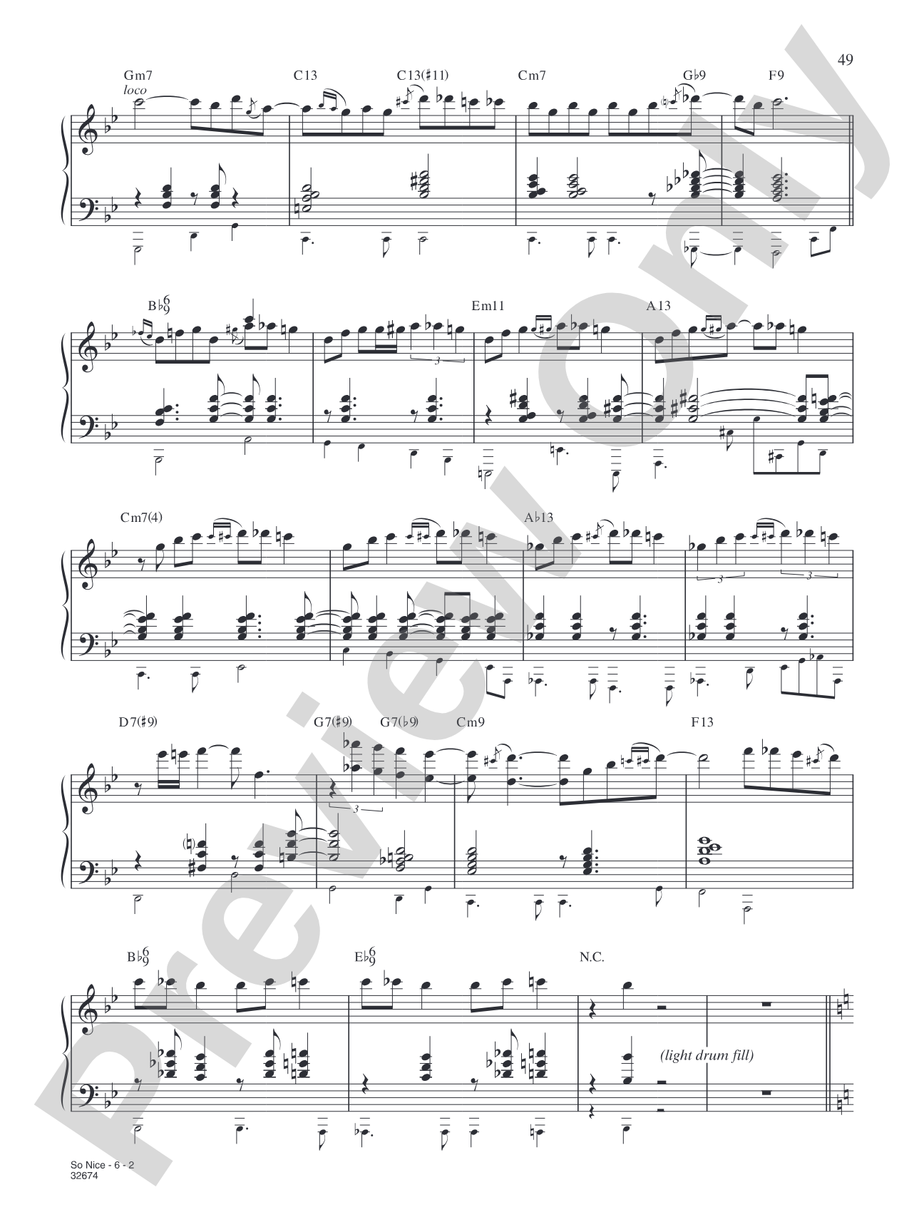 So Nice (Summer Samba): Piano/Vocal/Chords