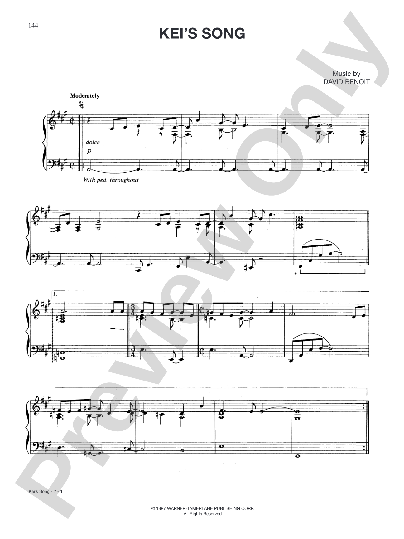 Kei's Song: Piano