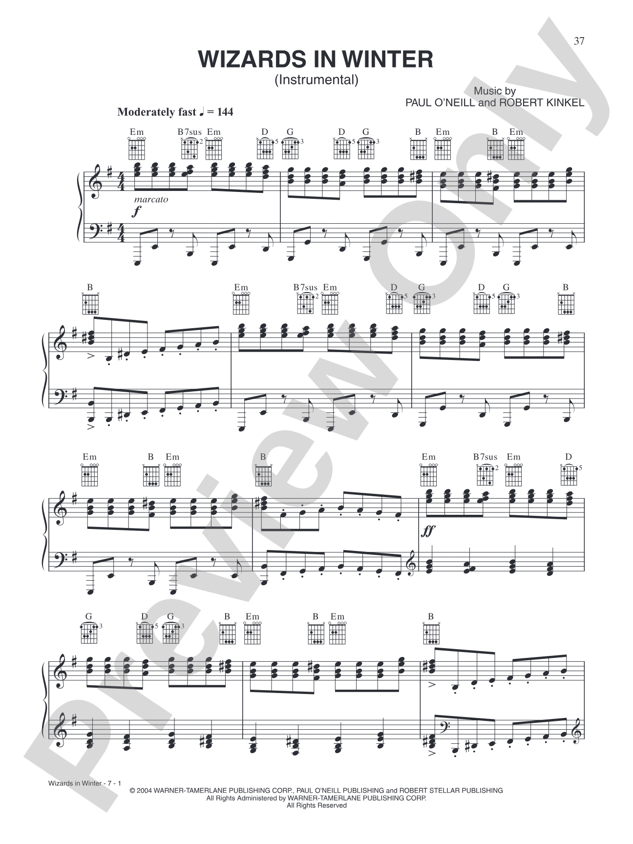 Wizards in Winter: Piano