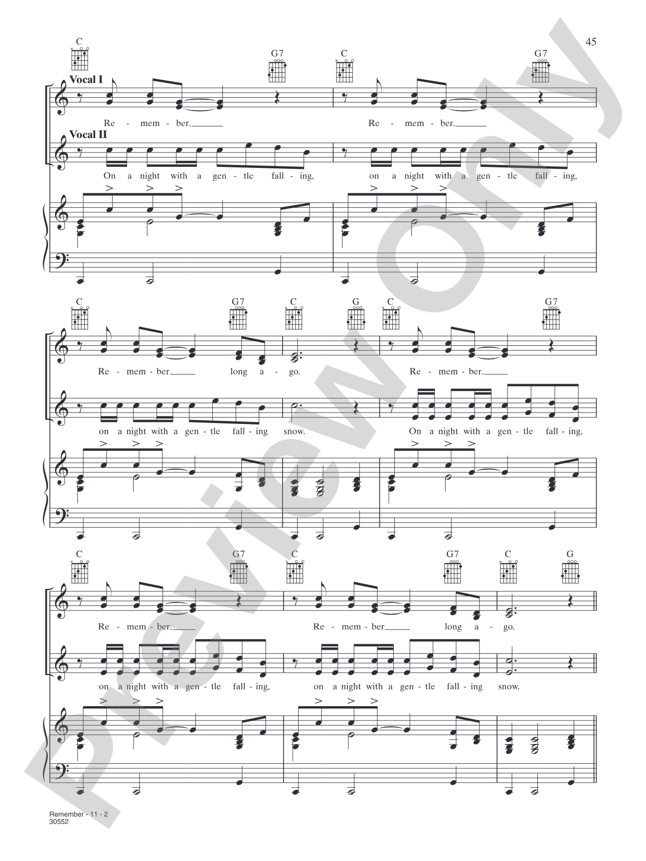 Remember: Piano/Vocal/Chords