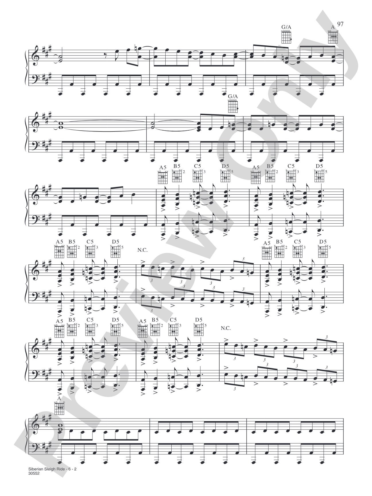 Siberian Sleight Ride: Piano