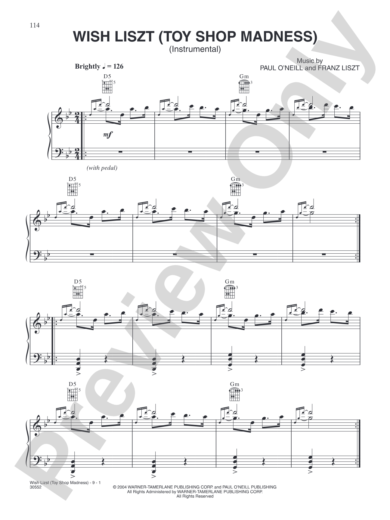Wish Liszt (Toy Shop Madness): Piano