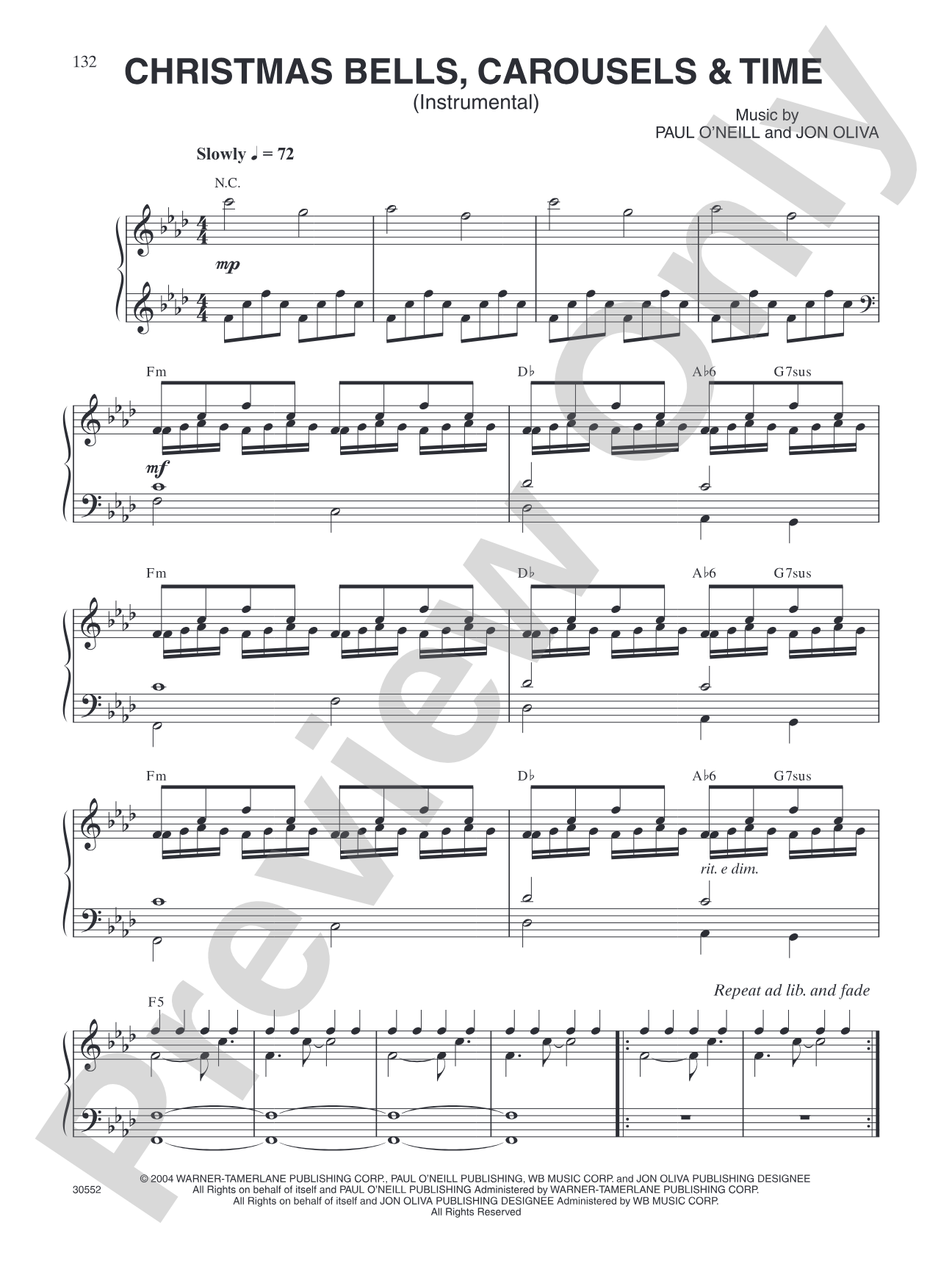 Christmas Bells, Carousels and Time: Piano