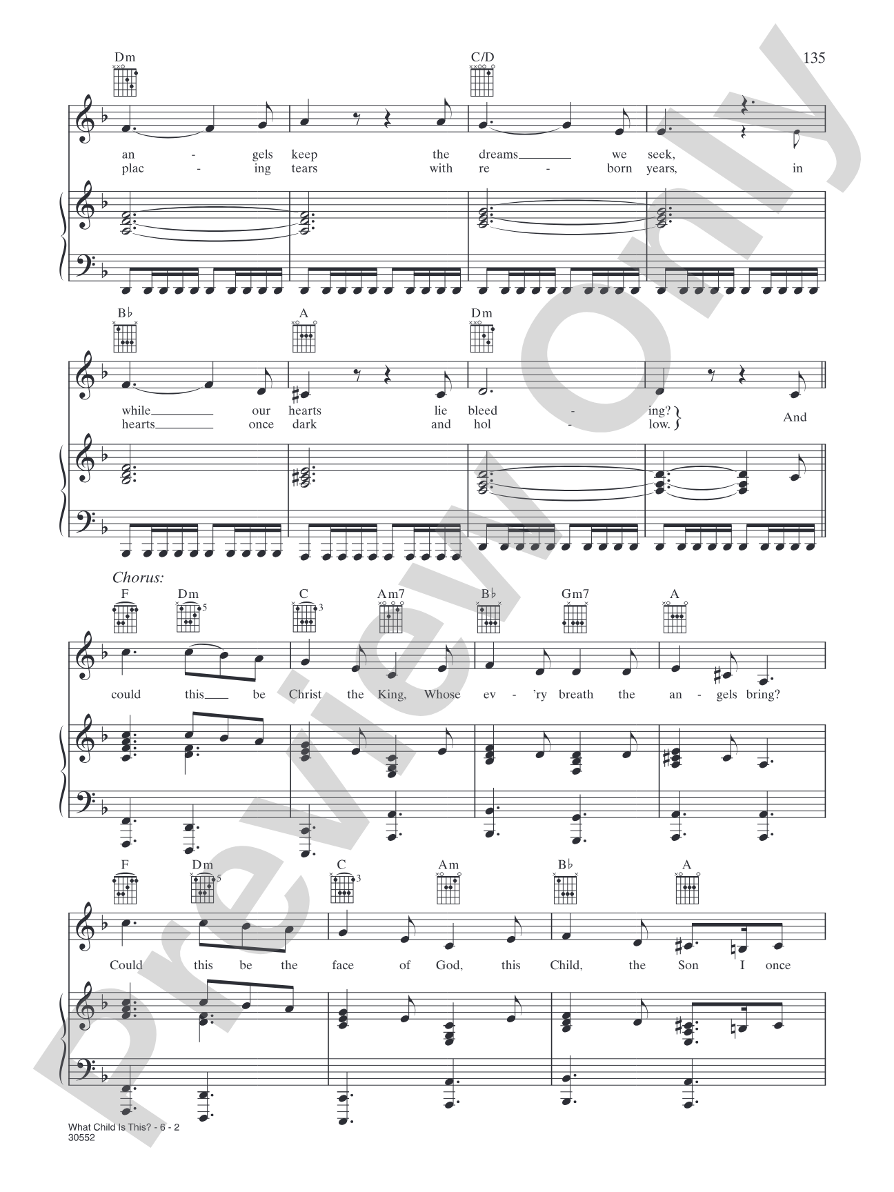 What Child is This: Piano/Vocal/Chords