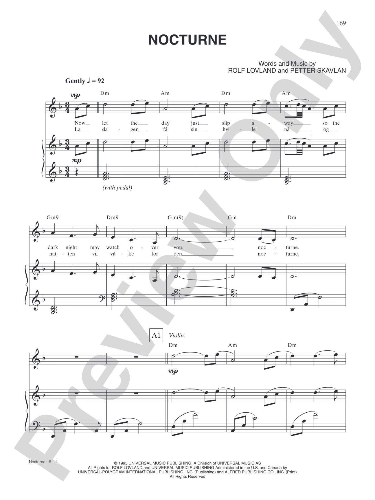 Nocturne: Piano/Vocal/Chords