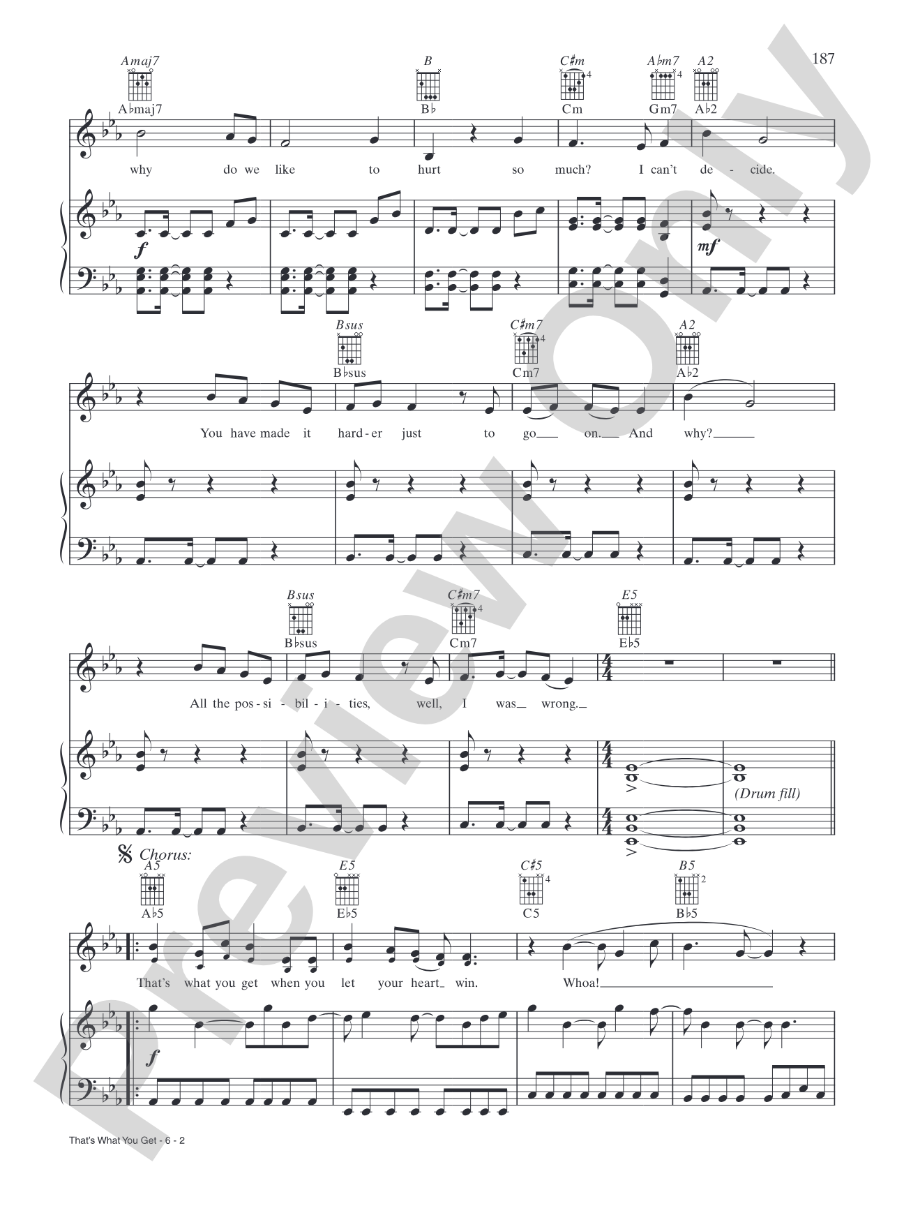 That's What You Get: Piano/Vocal/Chords