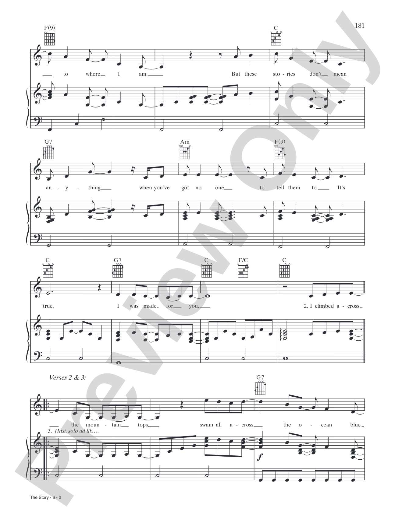 The Story: Piano/Vocal/Chords