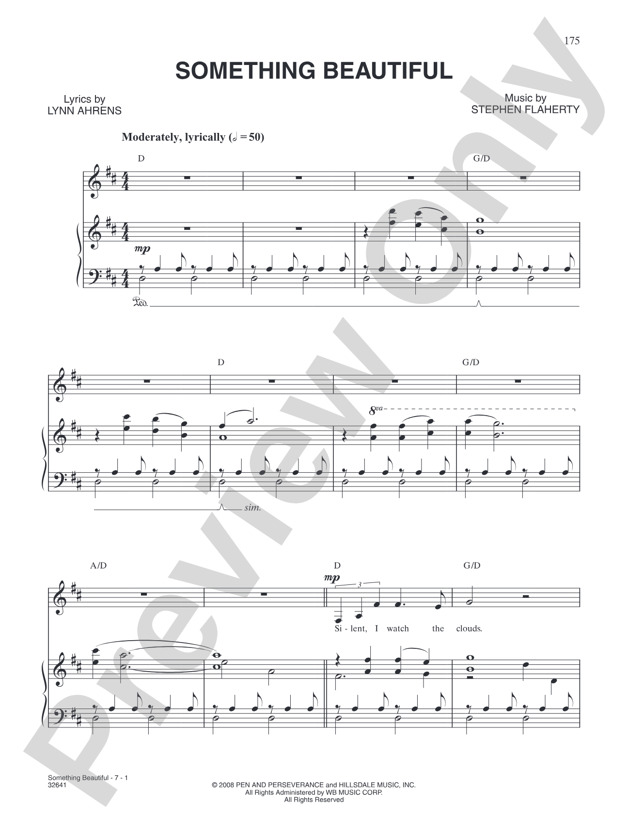 Something Beautiful: Piano/Vocal/Chords