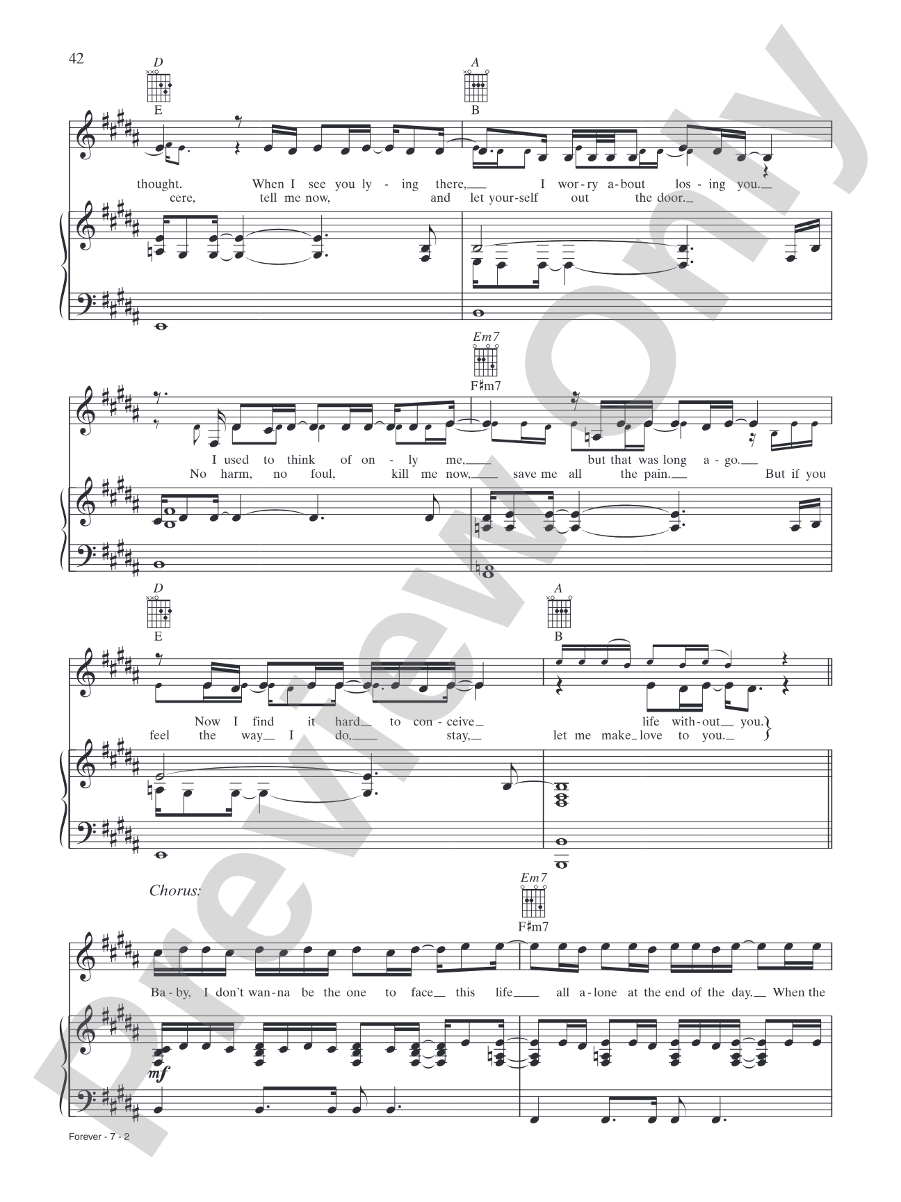 Forever: Piano/Vocal/Chords