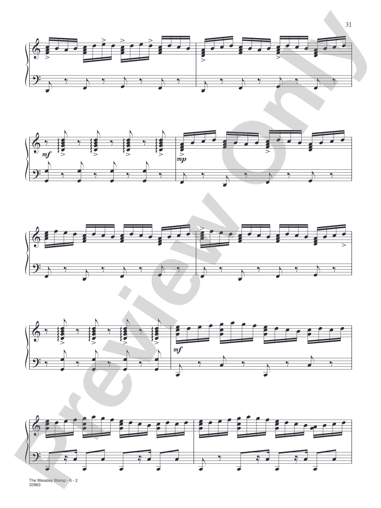 The Weasley Stomp (from "Harry Potter and the Half-Blood Prince"): Piano