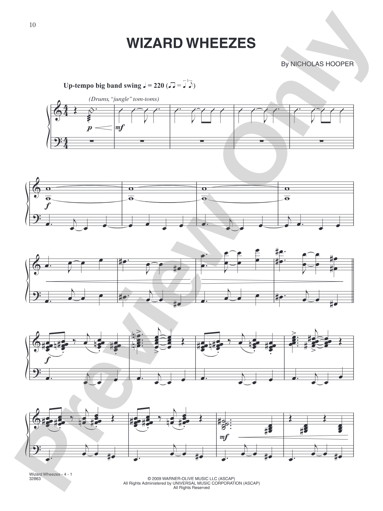 Wizard Wheezes (from "Harry Potter and the Half-Blood Prince"): Piano