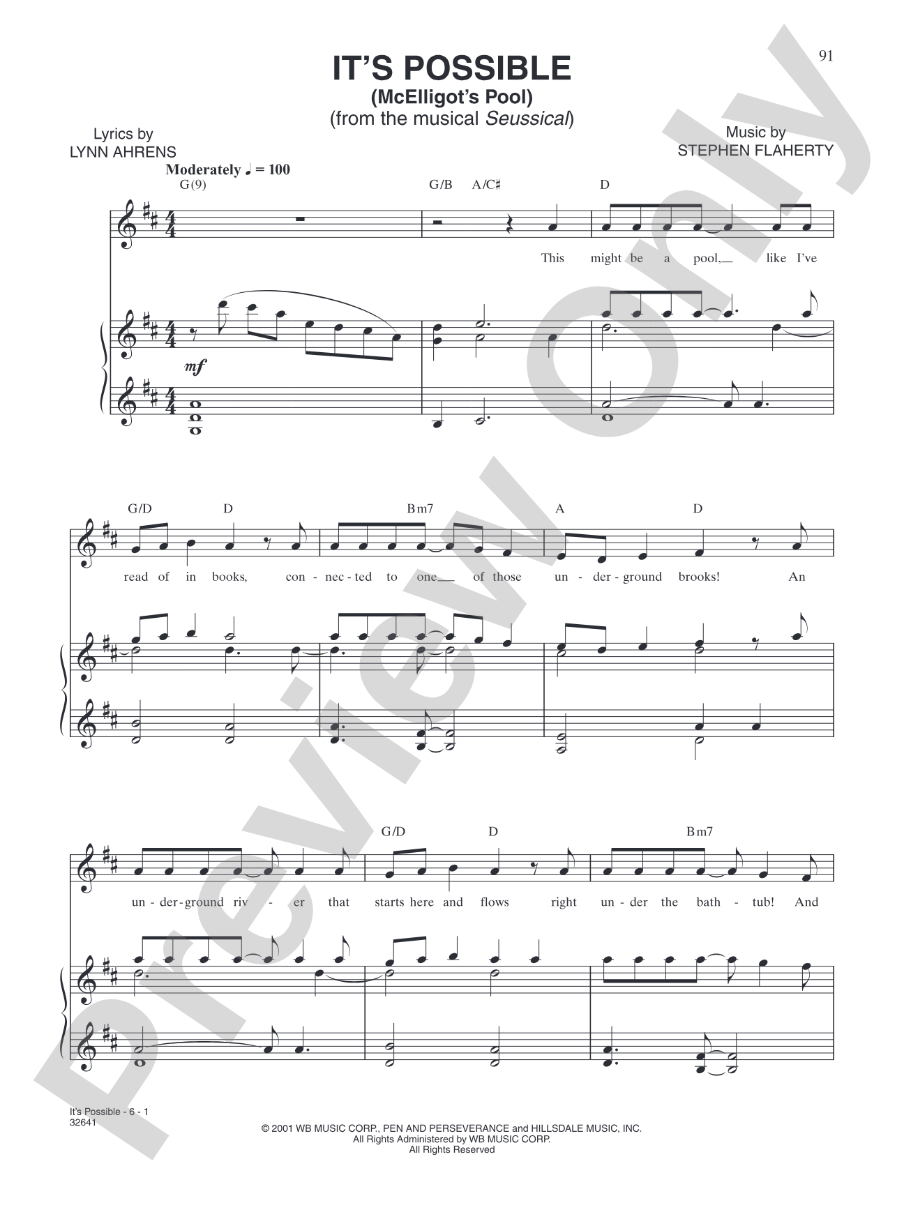It's Possible (McElligot's Pool): Piano/Vocal/Chords