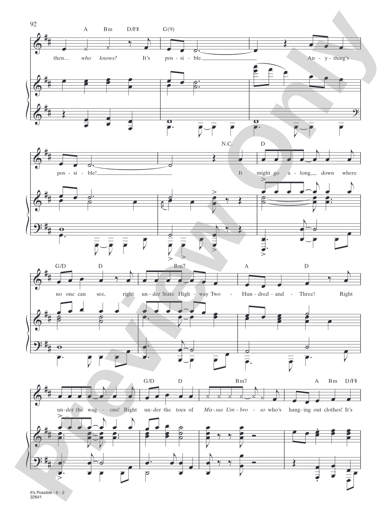 It's Possible (McElligot's Pool): Piano/Vocal/Chords