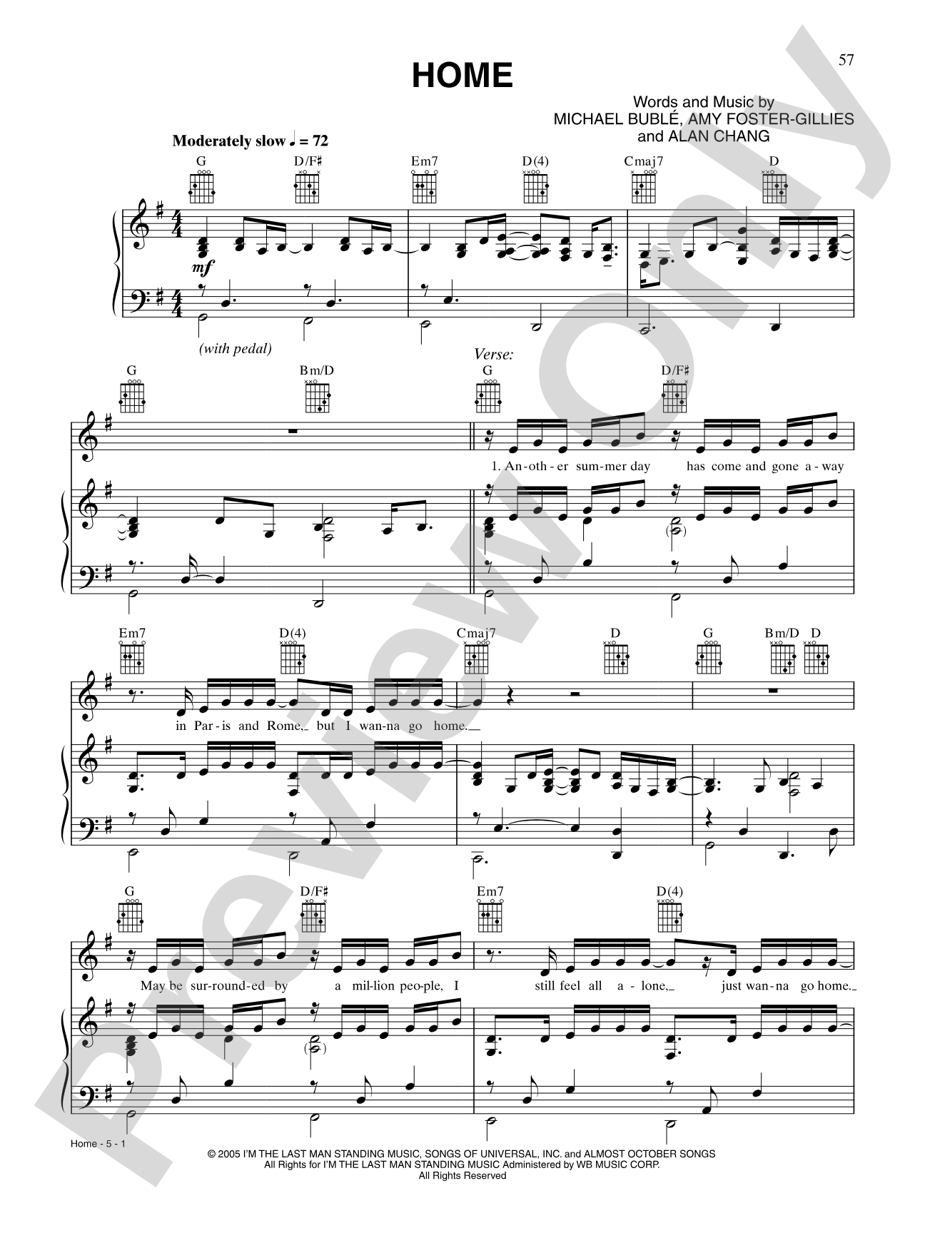 Home: Piano/Vocal/Chords