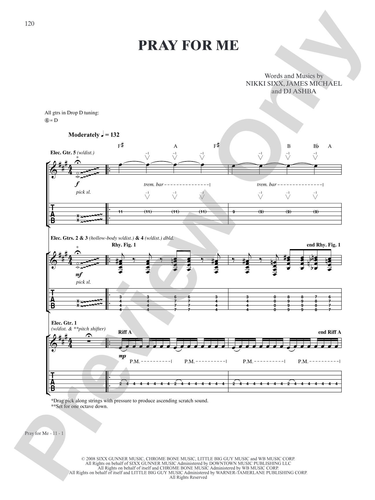 Pray For Me: Authentic Guitar TAB