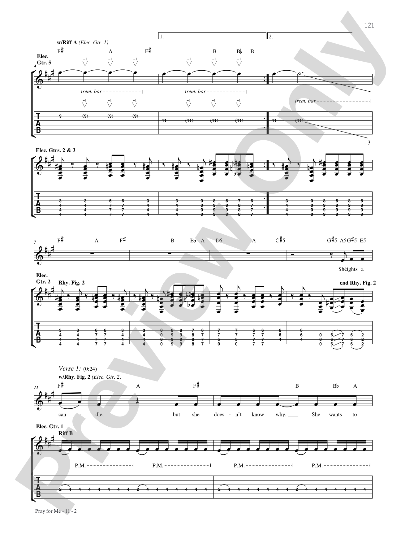 Pray For Me: Authentic Guitar TAB