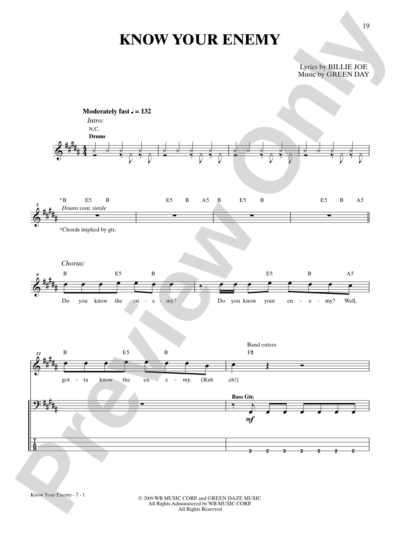 Know Your Enemy: Bass TAB