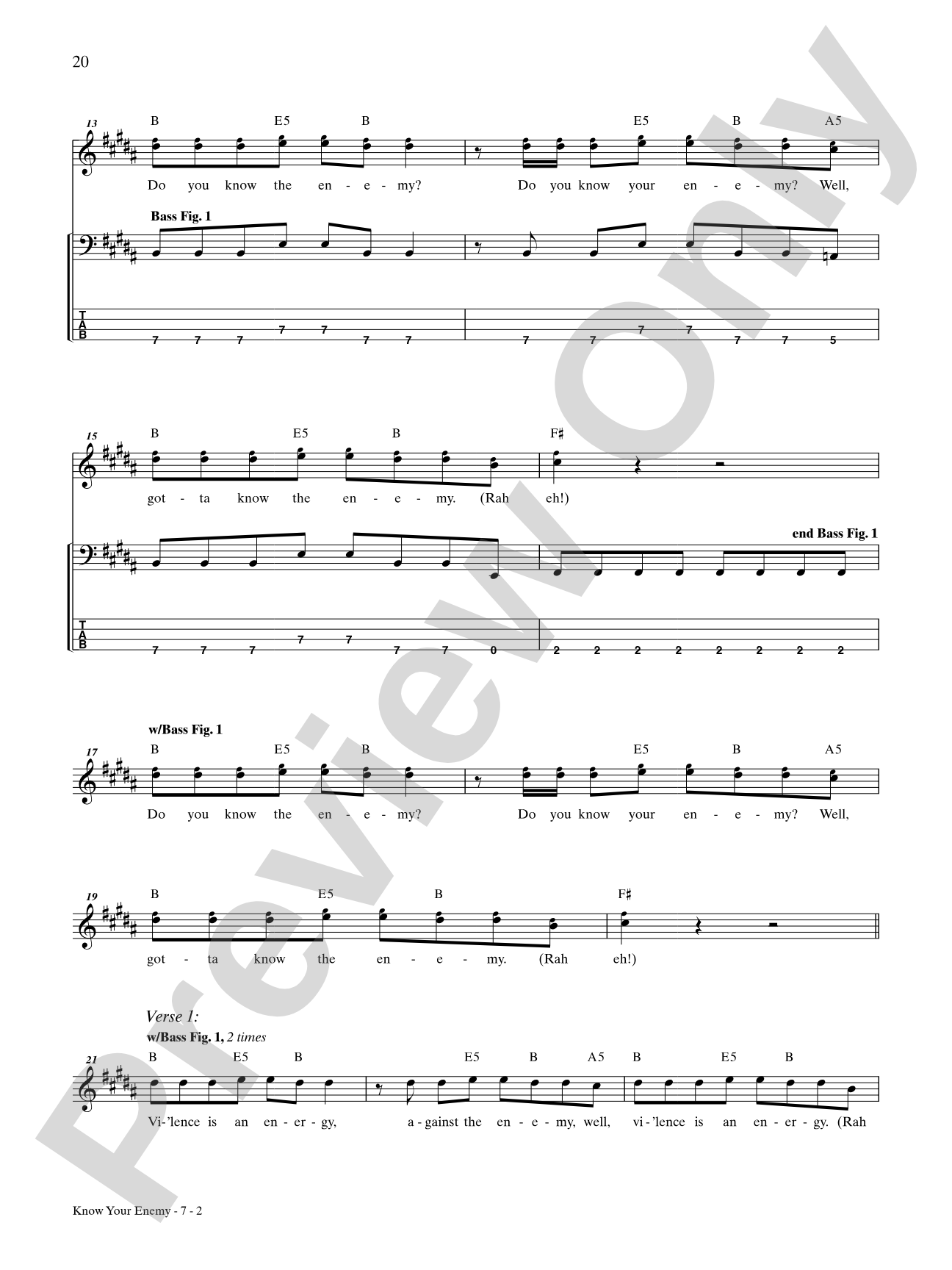 Know Your Enemy: Bass TAB