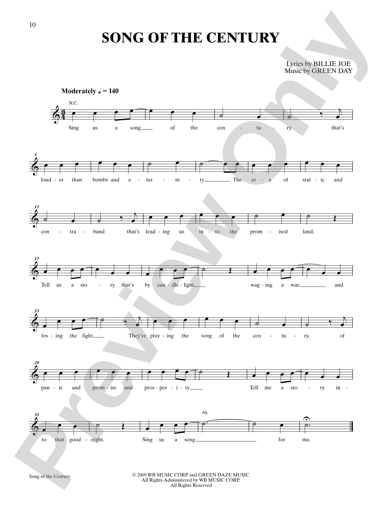 Song of the Centrury: Bass TAB