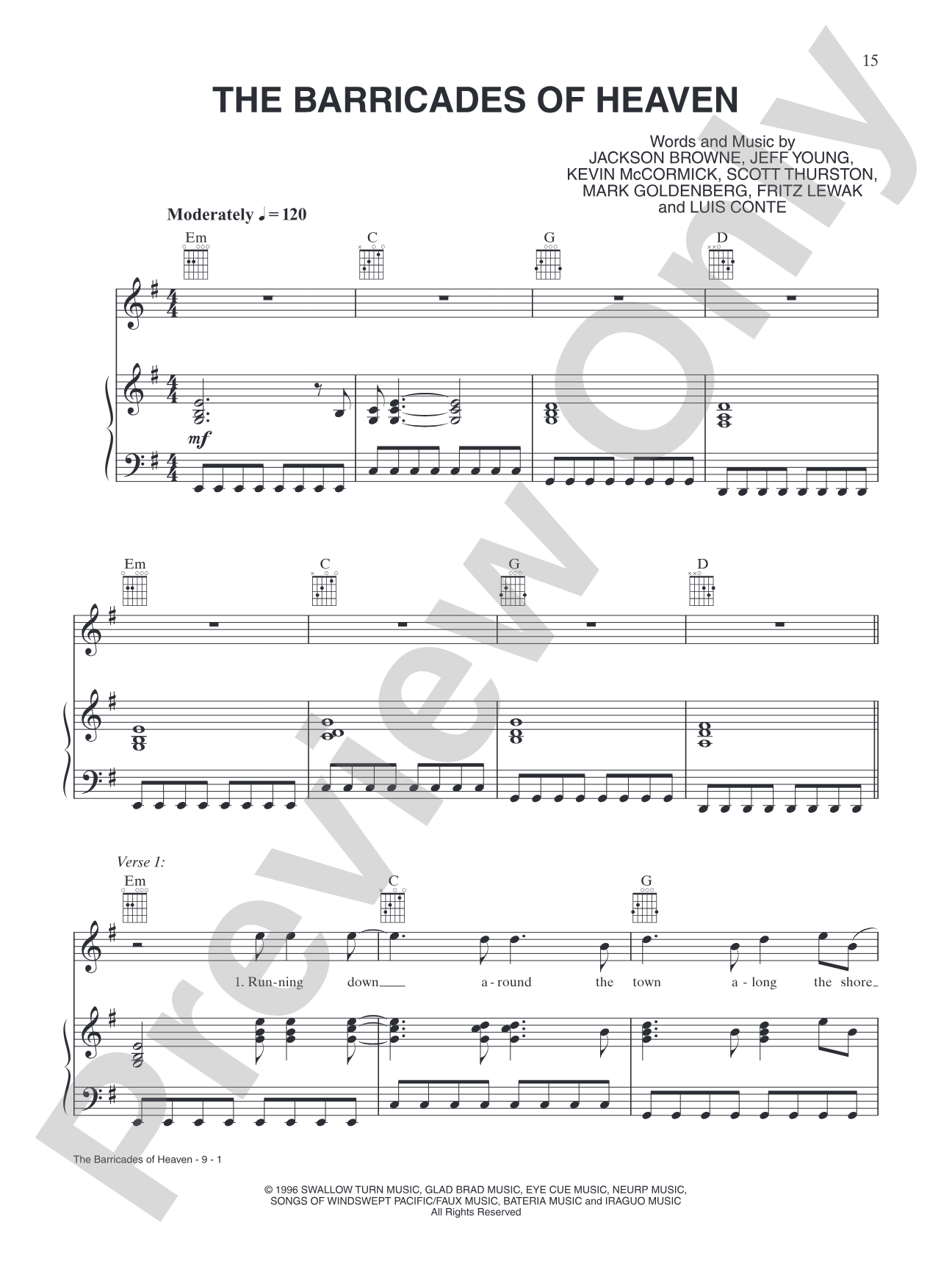 The Barricades of Heaven: Piano/Vocal/Chords