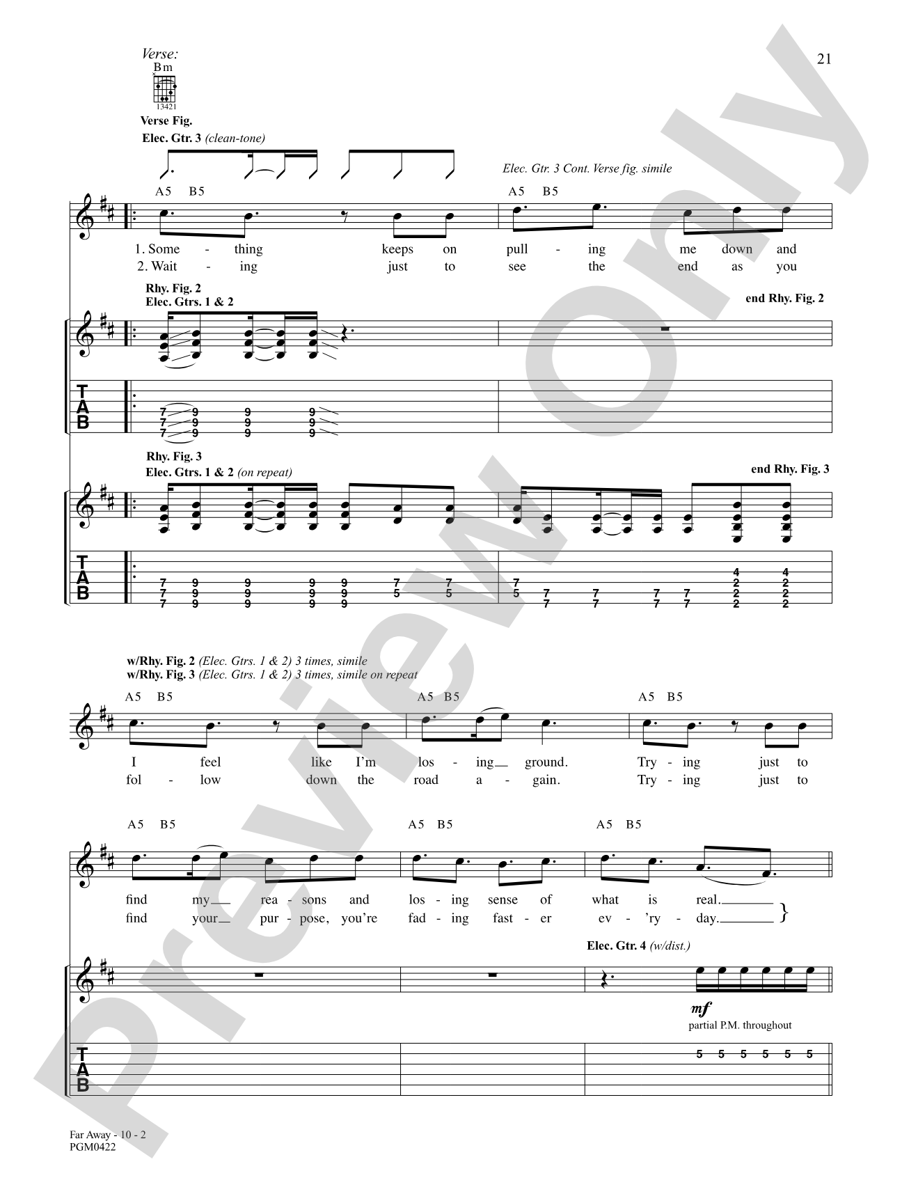 Far Away: Authentic Guitar TAB