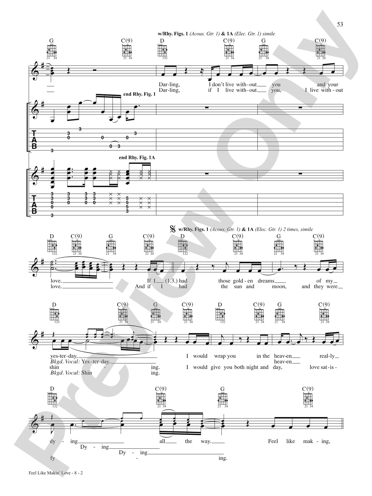 Feel Like Makin' Love: Authentic Guitar TAB