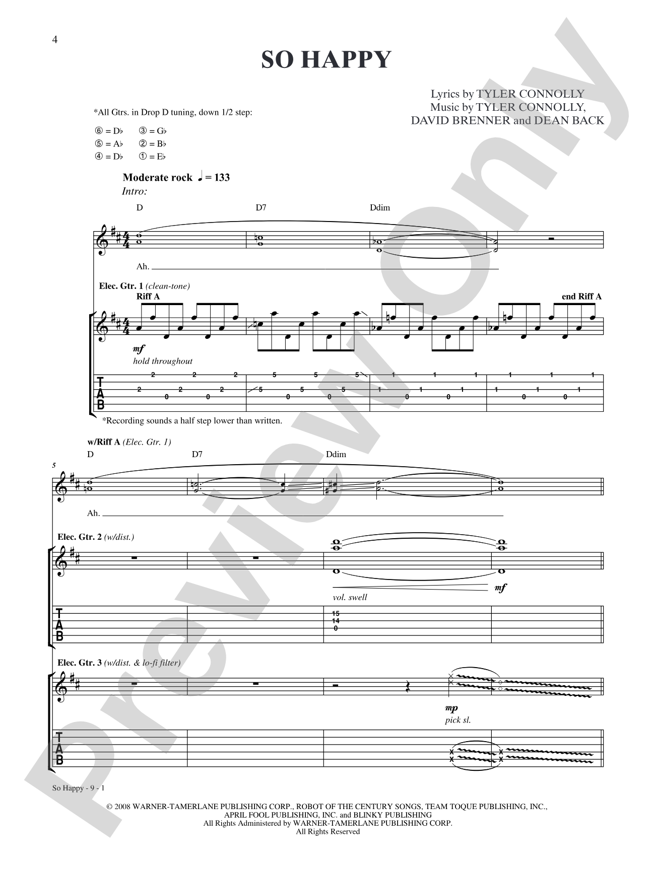 So Happy: Authentic Guitar TAB