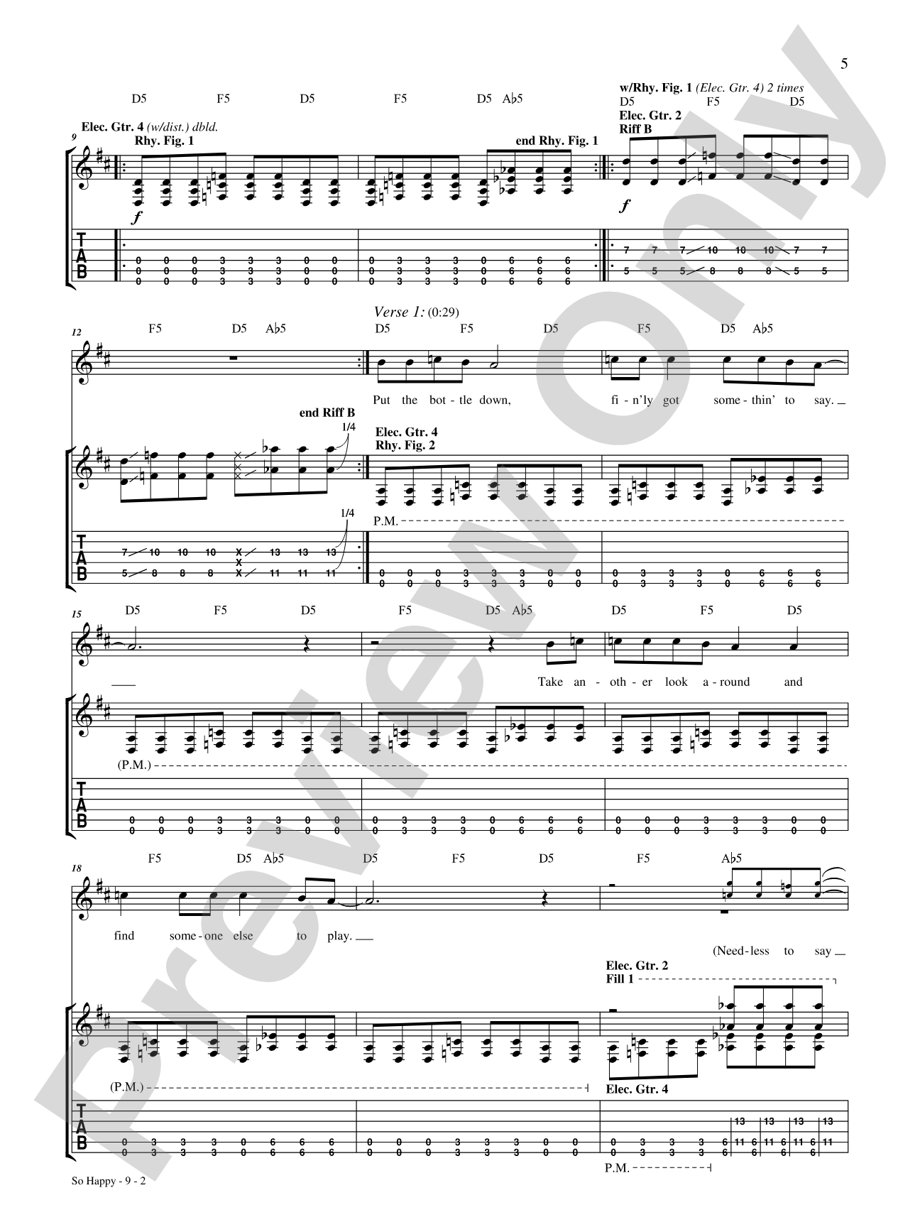 So Happy: Authentic Guitar TAB